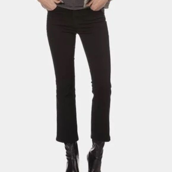 FRAME LE CROP MINI BOOT Jeans, Black Waxed, 25 - Picture 4 of 9